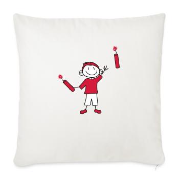dynamit tnt nitro kuender bombe throw explosion a - Sofa pillowcase 17,3'' x 17,3'' (45 x 45 cm) - natural white - Front