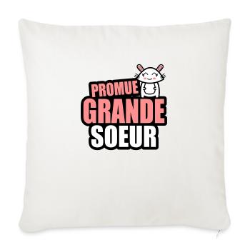 promue grande-soeur - Housse de coussin décorative 45 x 45 cm - blanc nature - Devant
