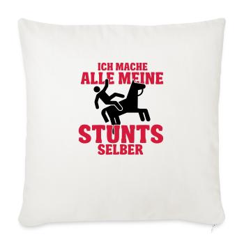 Ich mache alle meine Stunts selber - Sofakissenbezug 45 x 45 cm - Naturweiß  - Vorne