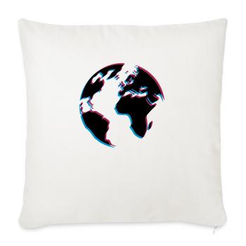 3d erde planet welt kontinente karte laender meer - Sofakissenbezug 45 x 45 cm - Naturweiß  - Vorne