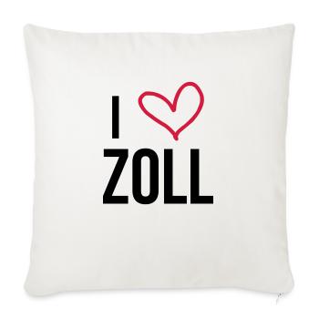 Douanier / Douane / Douanière / Police / Frontière - Housse de coussin décorative 45 x 45 cm - blanc nature - Devant