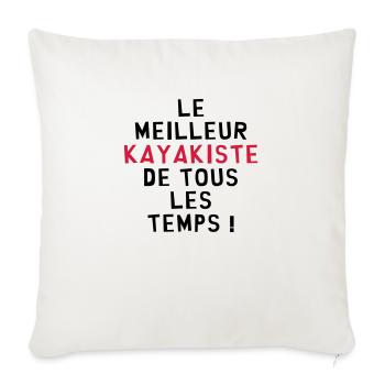 Canoë / Canoéiste / Kayak / Kayakiste / Sport - Housse de coussin décorative 45 x 45 cm - blanc nature - Devant