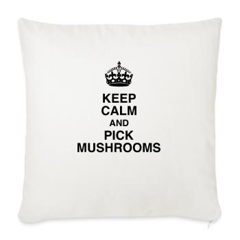 Mushroom / Champignon / Pilz / Picking - Sofa pillowcase 17,3'' x 17,3'' (45 x 45 cm) - natural white - Front