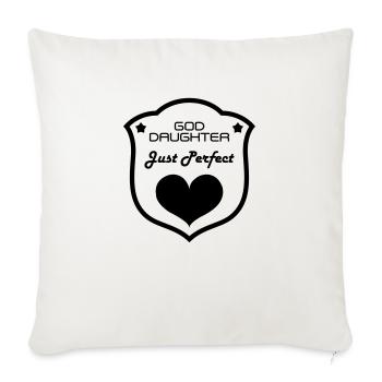 Goddaughter God Daughter Patentochter Filleule - Sofa pillowcase 17,3'' x 17,3'' (45 x 45 cm) - natural white - Front