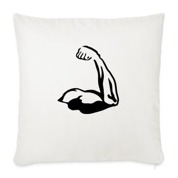 Muscels, Bicep - Sofa pillowcase 17,3'' x 17,3'' (45 x 45 cm) - natural white - Front