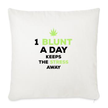 blunt day stress away - Sofakissenbezug 45 x 45 cm - Naturweiß  - Vorne