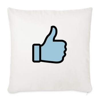 thumbs_up_02 - Sofa pillowcase 17,3'' x 17,3'' (45 x 45 cm) - natural white - Front