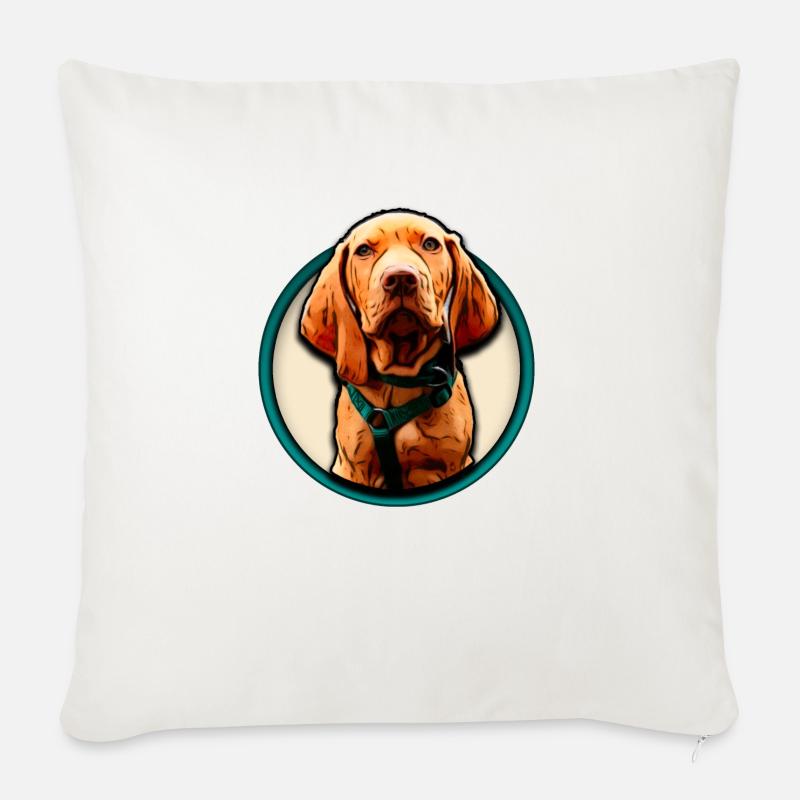Vizsla - Sofakissenbezug 45 x 45 cm - Naturweiß 
