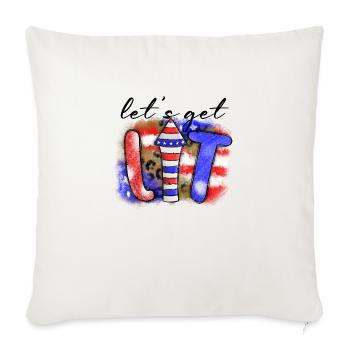 Let's Get Lit - Sofa pillowcase 17,3'' x 17,3'' (45 x 45 cm) - natural white - Front