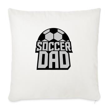 Sports Logo Soccer Papa - Housse de coussin décorative 45 x 45 cm - blanc nature - Devant