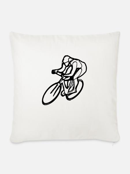 Rennrad Fahren Fahrrad Rennrad Fahrer Geschenk - Sofakissenbezug 45 x 45 cm - Naturweiß