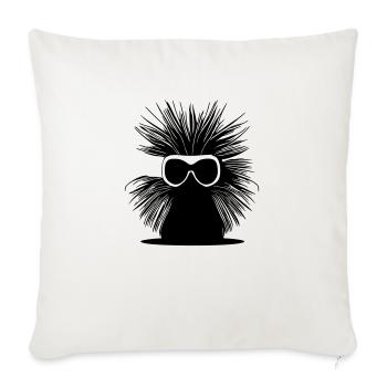 Porcupine Lunettes de soleil Mignons animaux Vecteur 17 - Housse de coussin décorative 45 x 45 cm - blanc nature - Devant
