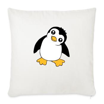 Pinguin Baby Süßer Kleiner Lustig Kind Vogel Liebe - Sofakissenbezug 45 x 45 cm - Naturweiß  - Vorne