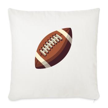 Ballon de football - Housse de coussin décorative 45 x 45 cm - blanc nature - Devant
