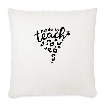 Fait pour enseigner l’inspiration de l’enseignant - Housse de coussin décorative 45 x 45 cm - blanc nature - Devant