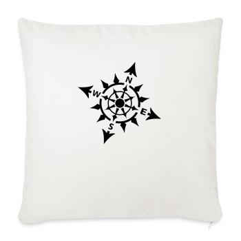 Nautik-Kompass - Sofakissenbezug 45 x 45 cm - Naturweiß  - Vorne