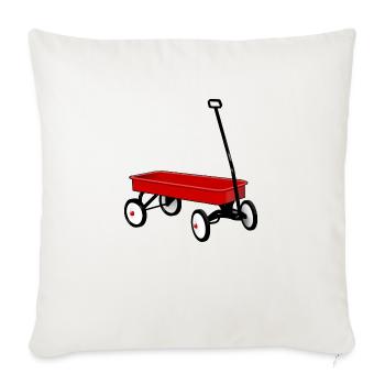Wagen - Sofakissenbezug 45 x 45 cm - Naturweiß  - Vorne