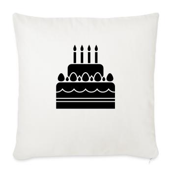 Torte - Geburtstag - Sofakissenbezug 45 x 45 cm - Naturweiß  - Vorne
