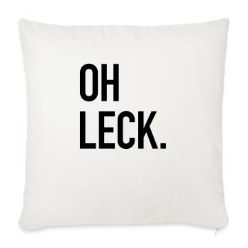 oh leck trier spruch - Sofakissenbezug 45 x 45 cm - Naturweiß  - Vorne
