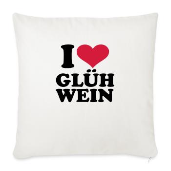 J'aime glögg - Housse de coussin décorative 45 x 45 cm - blanc nature - Devant