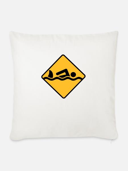 schwimmen - Sofakissenbezug 45 x 45 cm - Naturweiß