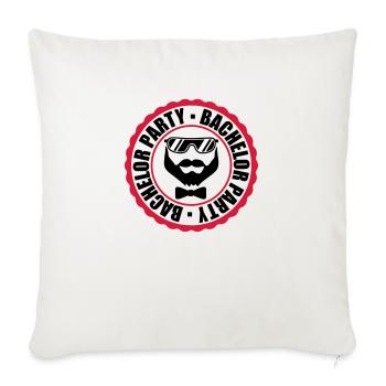 circle ring stamp team bachelor party bache - Sofa pillowcase 17,3'' x 17,3'' (45 x 45 cm) - natural white - Front