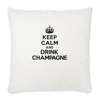 Keep calm and drink - Housse de coussin décorative 45 x 45 cm - blanc nature - Devant