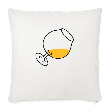 Cognacglas - Sofakissenbezug 45 x 45 cm - Naturweiß  - Vorne