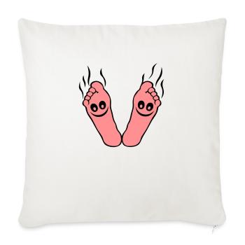 fussgeruch rauch stinken - Housse de coussin décorative 45 x 45 cm - blanc nature - Devant