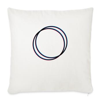 2 circles 3D - Sofa pillowcase 17,3'' x 17,3'' (45 x 45 cm) - natural white - Front