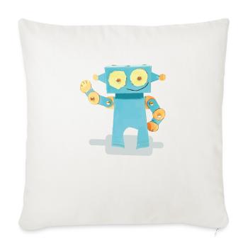 Rotot - Housse de coussin décorative 45 x 45 cm - blanc nature - Devant