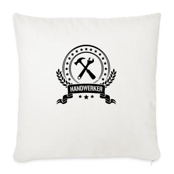 handwerker - Sofakissenbezug 45 x 45 cm - Naturweiß  - Vorne