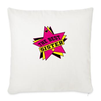THE BEST SISTER - Housse de coussin décorative 45 x 45 cm - blanc nature - Devant