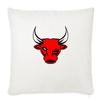 taureau taureau - Housse de coussin décorative 45 x 45 cm - blanc nature - Devant