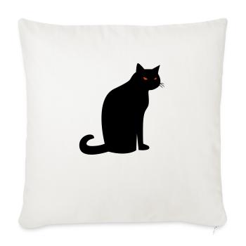 Creepy Black Cat Halloween - Sofa pillowcase 17,3'' x 17,3'' (45 x 45 cm) - natural white - Front