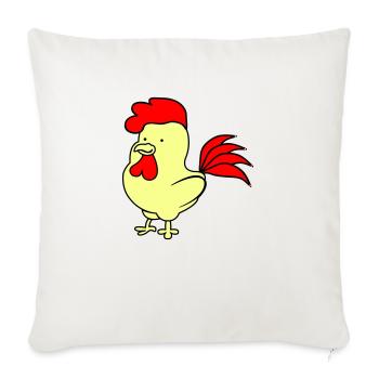 Hahn - Sofakissenbezug 45 x 45 cm - Naturweiß  - Vorne