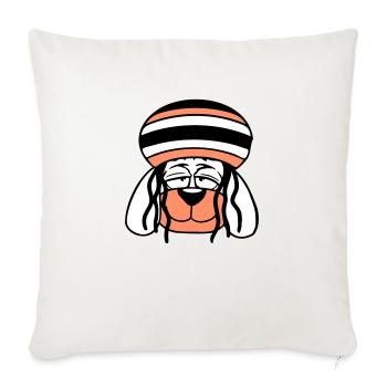 Dog Reggae Dreadlocks Hat Chill Relaxed Cool - Sofa pillowcase 17,3'' x 17,3'' (45 x 45 cm) - natural white - Front