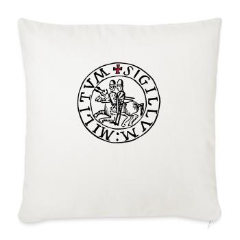 templar knights seal - Sofa pillowcase 17,3'' x 17,3'' (45 x 45 cm) - natural white - Front