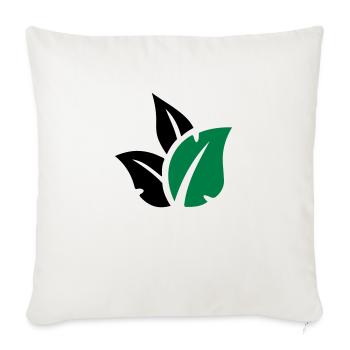 trileaf - Housse de coussin décorative 45 x 45 cm - blanc nature - Devant