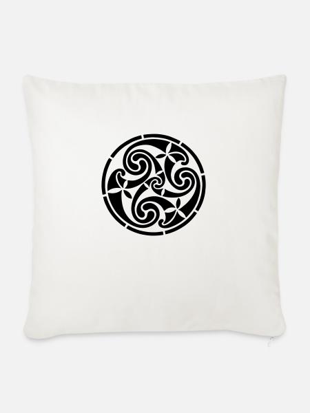 "Celtic" Coil - Sofakissenbezug 45 x 45 cm - Naturweiß