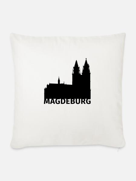 Magdeburg - Sofakissenbezug 45 x 45 cm - Naturweiß