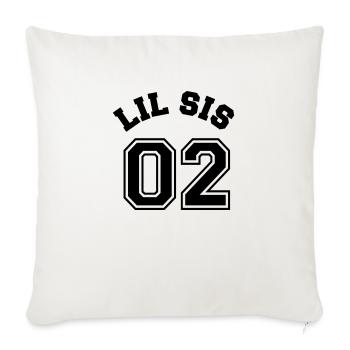 Lil Sis 02 - Little Sister - Housse de coussin décorative 45 x 45 cm - blanc nature - Devant