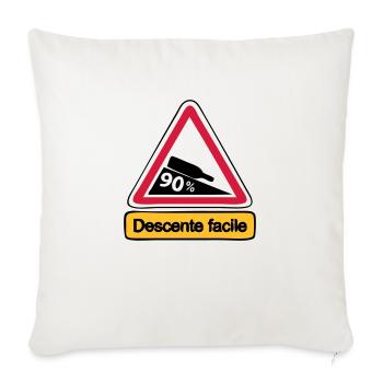 90 descente facile3 - Housse de coussin décorative 45 x 45 cm - blanc nature - Devant