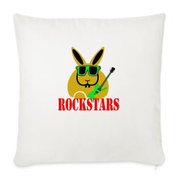 rabbit rockstars - Sofakissenbezug 45 x 45 cm - Naturweiß  - Vorne