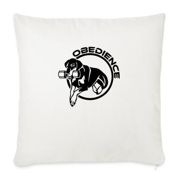 453 Dobermann Obedience - Sofakissenbezug 45 x 45 cm - Naturweiß  - Vorne