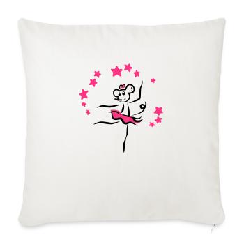 Tanzmaus | Tanzshirts - Sofakissenbezug 45 x 45 cm - Naturweiß  - Vorne