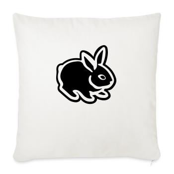 Cute Bunny Rabbit 08 - Sofa pillowcase 17,3'' x 17,3'' (45 x 45 cm) - natural white - Front