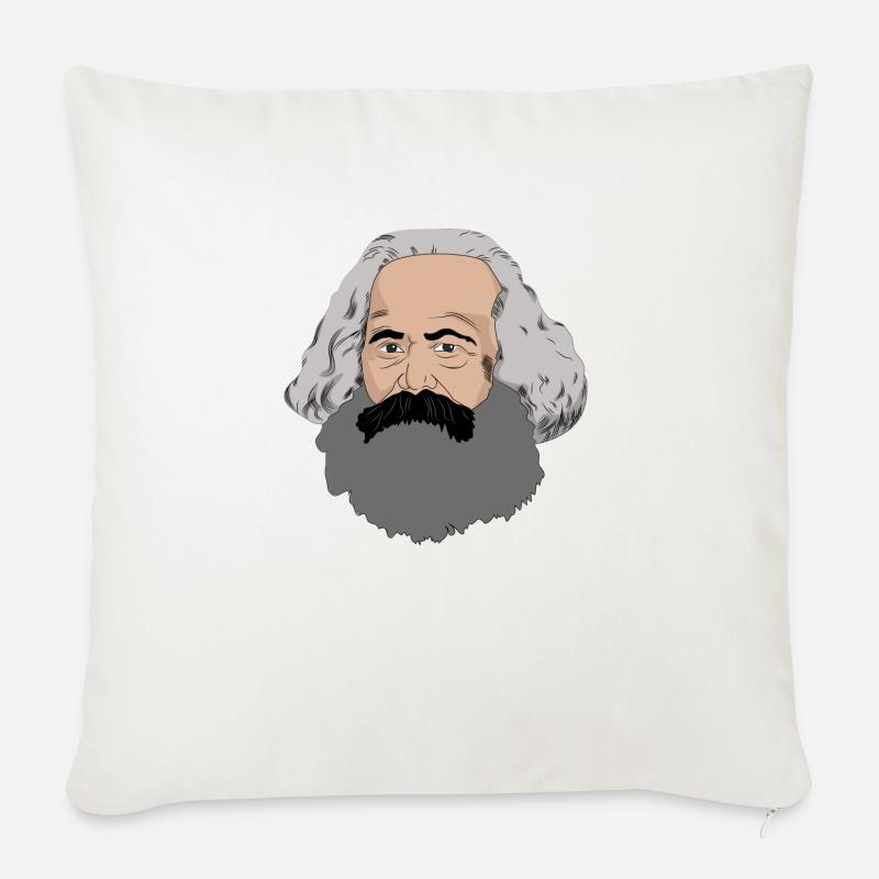 Karl Marx - Sofakissenbezug 45 x 45 cm - Naturweiß 