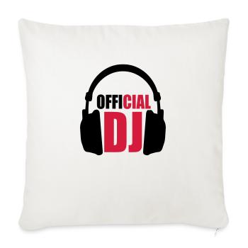 Official DJ - Sofakissenbezug 45 x 45 cm - Naturweiß  - Vorne