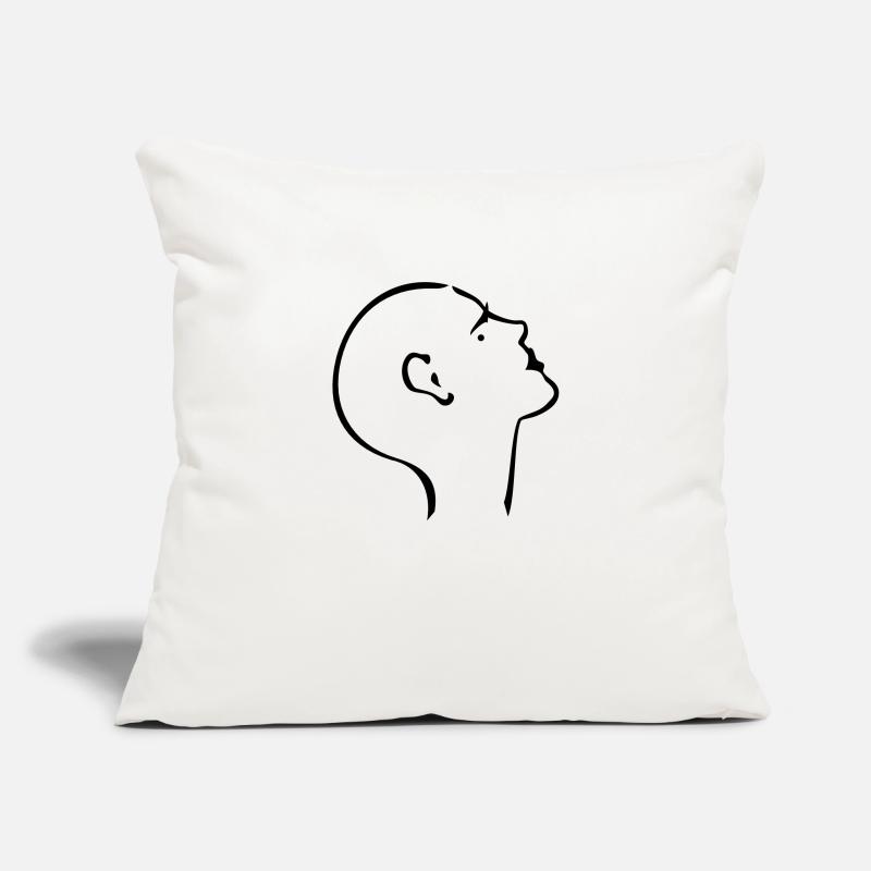 Weiblicher Glatzkopf / lady bold (1c) Sofa pillowcase 17,3'' x 17,3'' (45 x 45 cm)